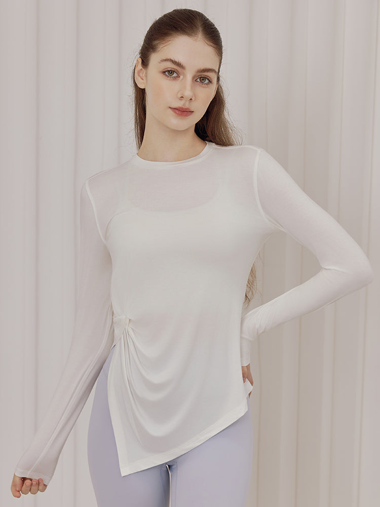 秋冬 アシンメトリーヘム 長袖 スライド入り　　　　　