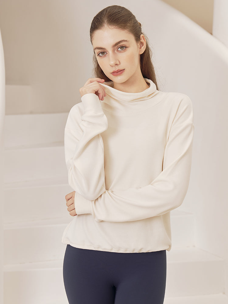 秋冬 両面起毛 ゆったりスウェット ドローストリング