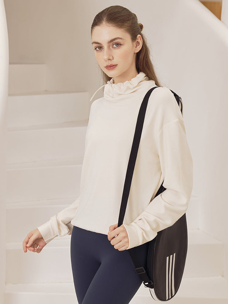 秋冬 両面起毛 ゆったりスウェット ドローストリング