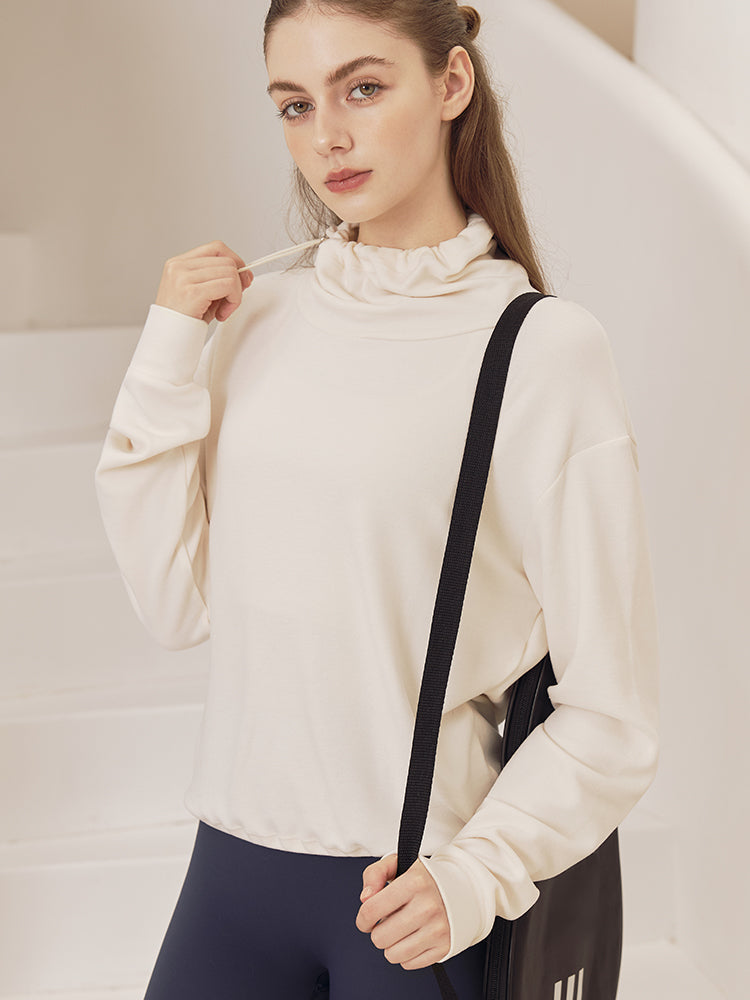 秋冬 両面起毛 ゆったりスウェット ドローストリング