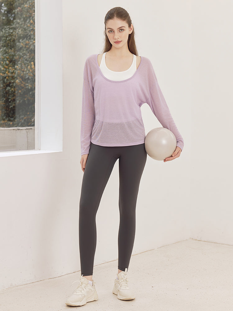 LYCRA®抗菌加工 ヒアルロン酸加工 美尻 レギンス　