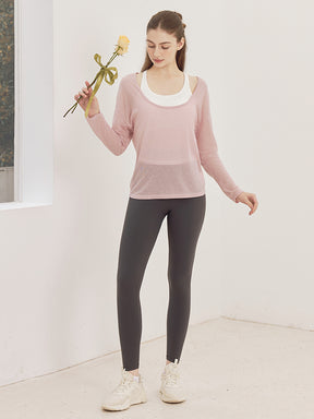 LYCRA®抗菌加工 ヒアルロン酸加工 美尻 レギンス　