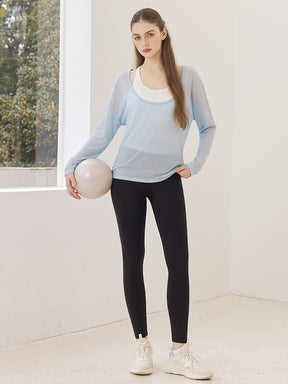 LYCRA®抗菌加工 ヒアルロン酸加工 美尻 レギンス　