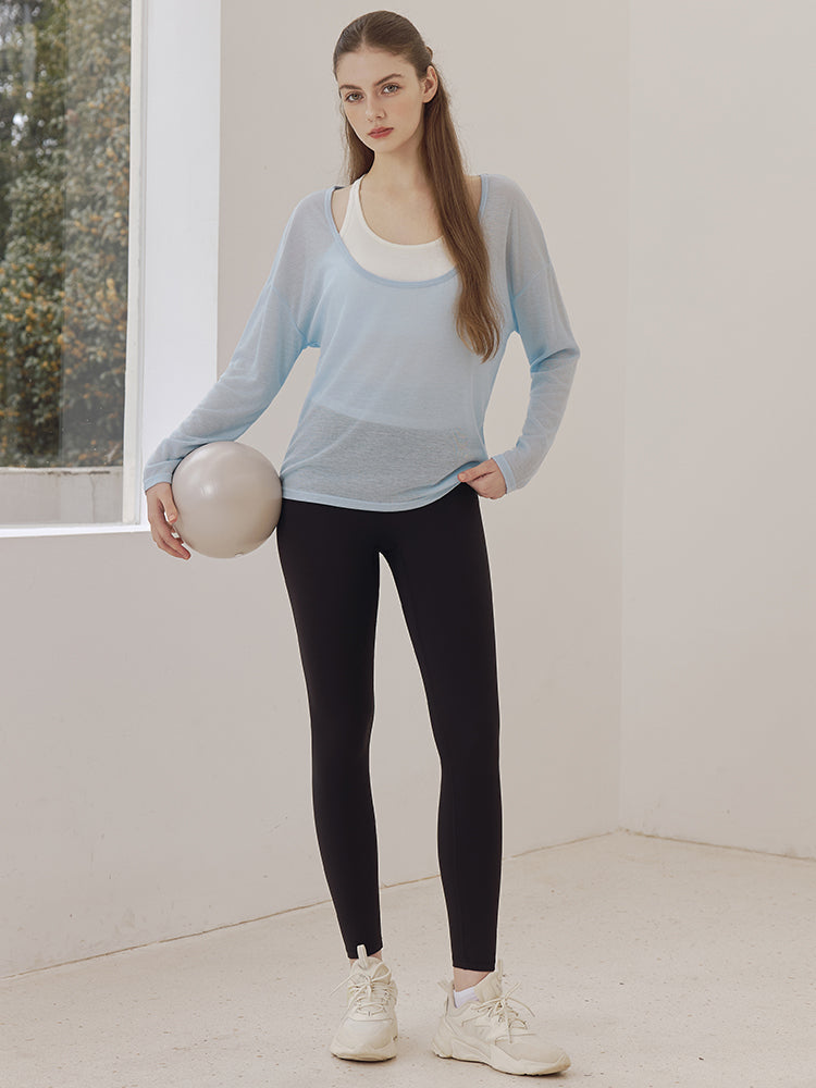 LYCRA®抗菌加工 ヒアルロン酸加工 美尻 レギンス　