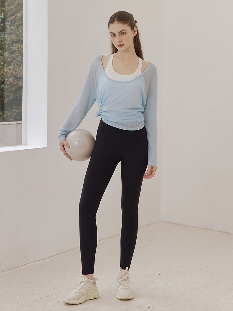 LYCRA®抗菌加工 ヒアルロン酸加工 美尻 レギンス　