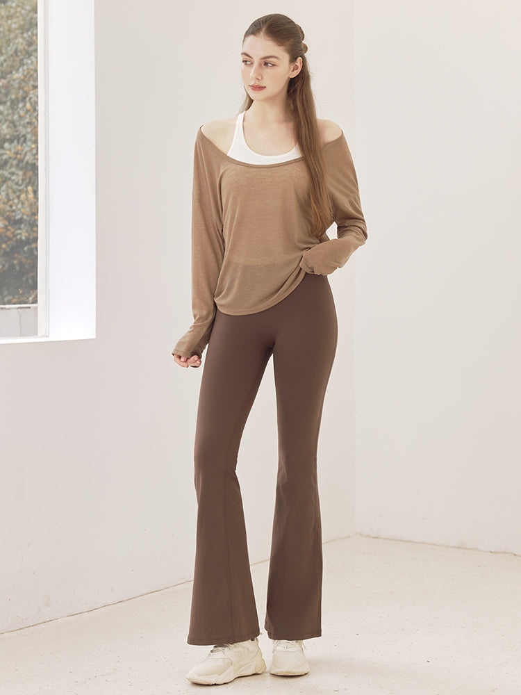 秋冬 裏起毛 美尻 フレアレギンス