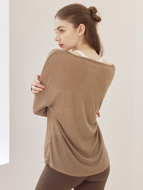 レーサーバック ロング丈 長袖トップス+スポーツブラセット