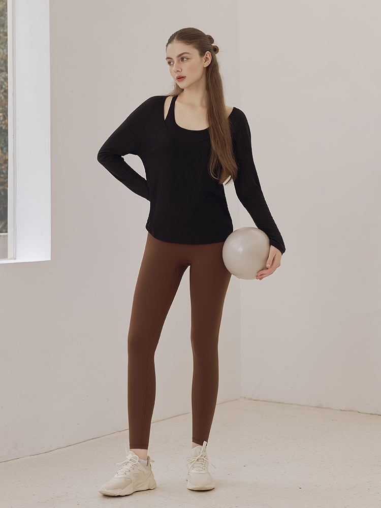 LYCRA®抗菌加工 ヒアルロン酸加工 美尻 レギンス　