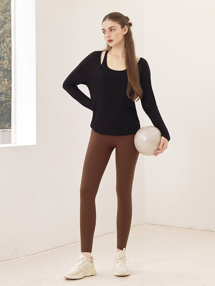 LYCRA®抗菌加工 ヒアルロン酸加工 美尻 レギンス　