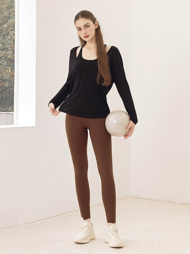 LYCRA®抗菌加工 ヒアルロン酸加工 美尻 レギンス　