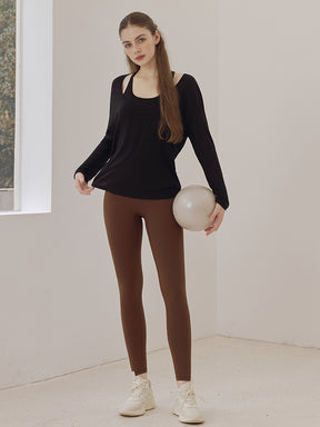 LYCRA®抗菌加工 ヒアルロン酸加工 美尻 レギンス　