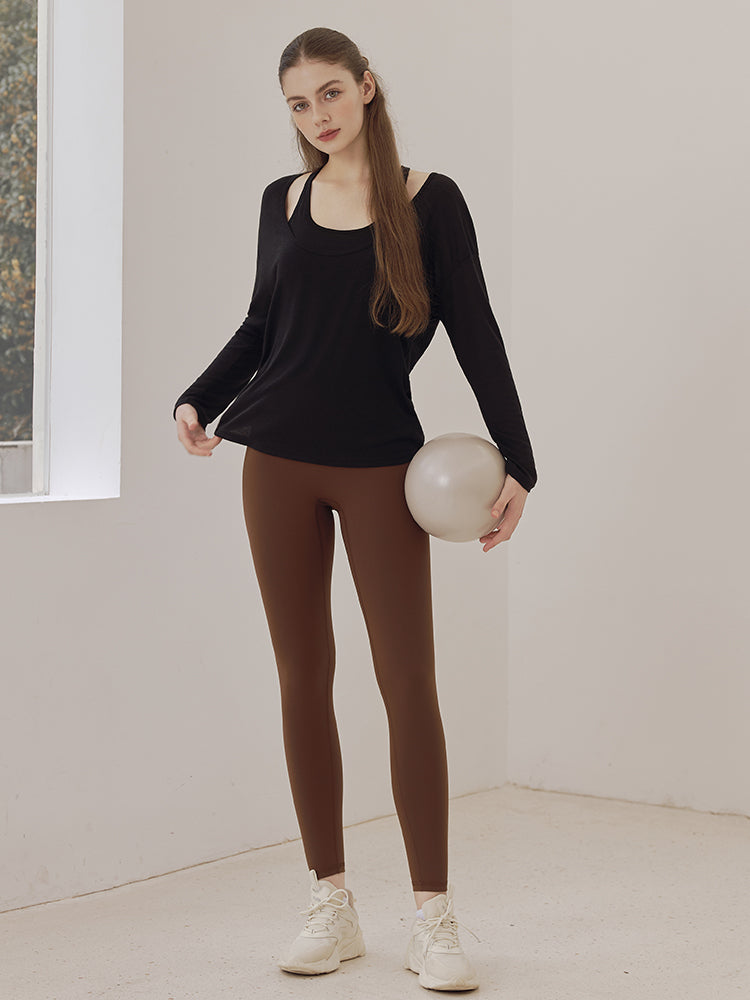 LYCRA®抗菌加工 ヒアルロン酸加工 美尻 レギンス　