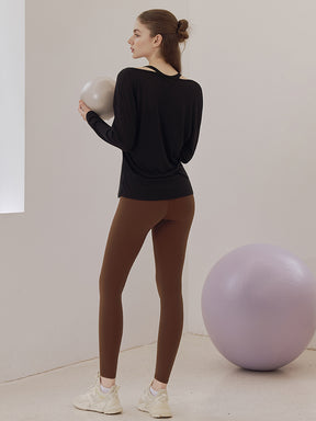 LYCRA®抗菌加工 ヒアルロン酸加工 美尻 レギンス　