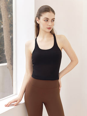 レーサーバック ロング丈 長袖トップス+スポーツブラセット