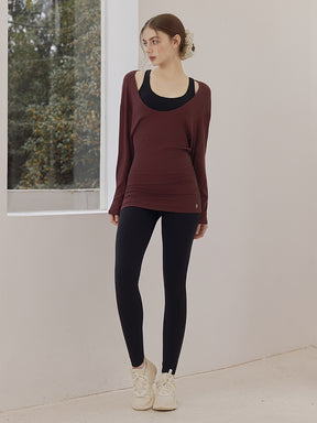 秋冬 裏起毛 ハイウエストレギンス