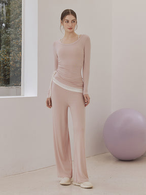 秋冬 ソフト ワイドパンツ