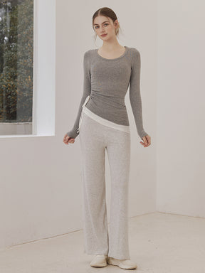 秋冬 ソフト ワイドパンツ