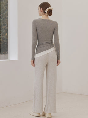 秋冬 ソフト ワイドパンツ