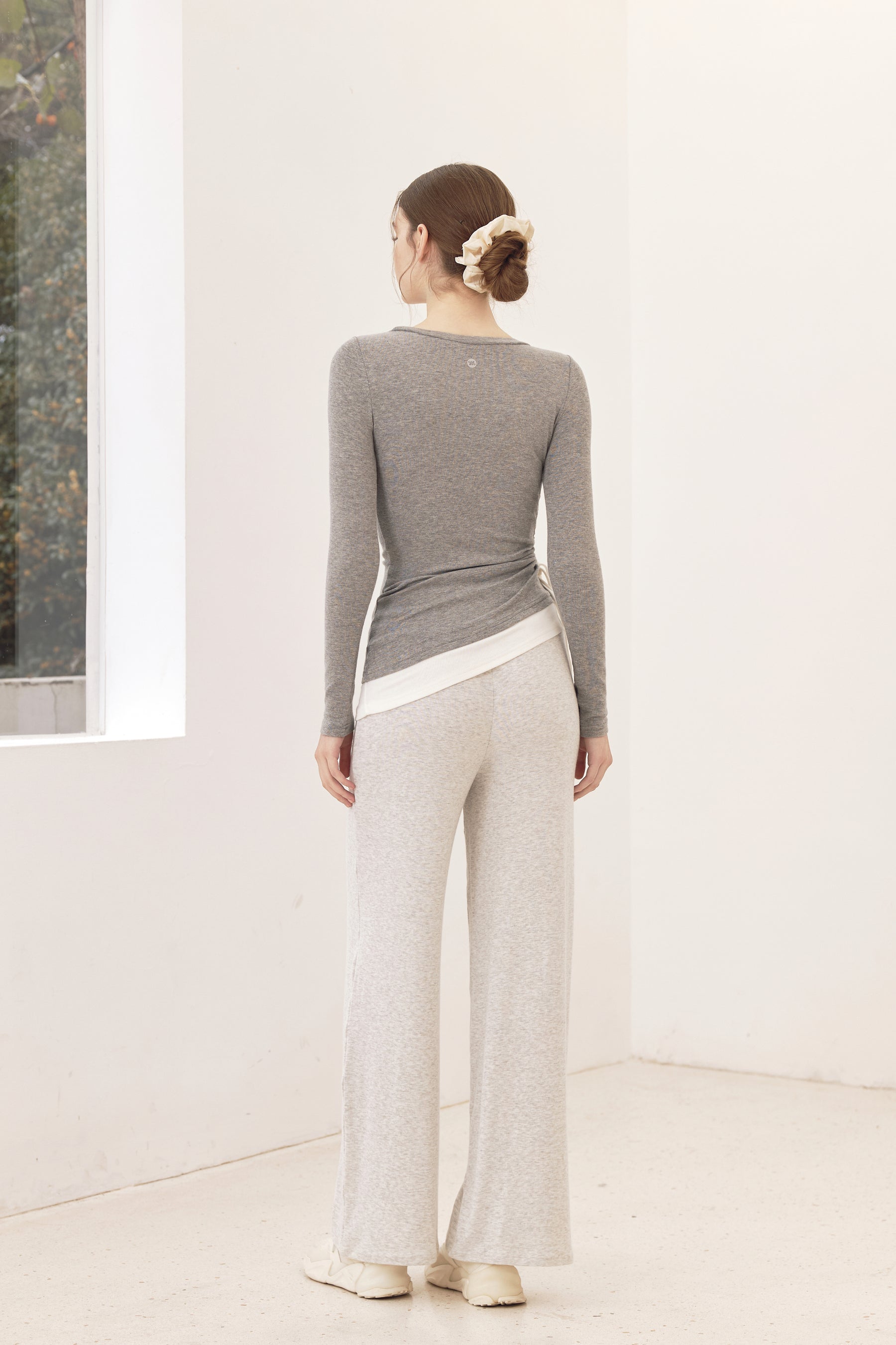 秋冬 ソフト ワイドパンツ