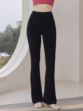 裾後ろスリット入り ミッドライズレギンス