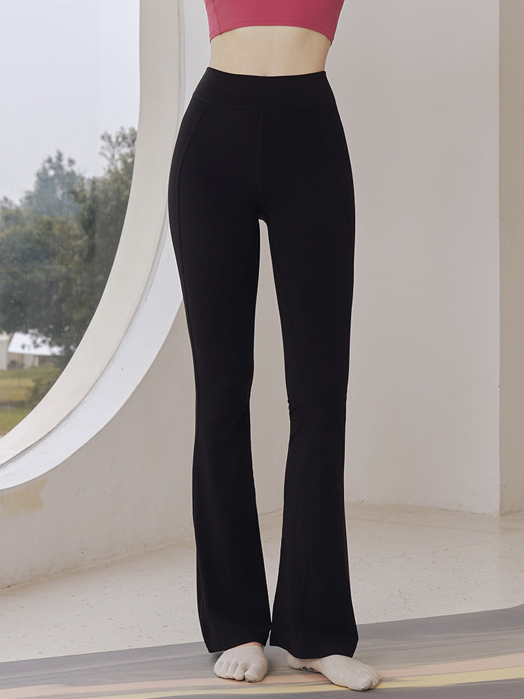 裾後ろスリット入り ミッドライズレギンス