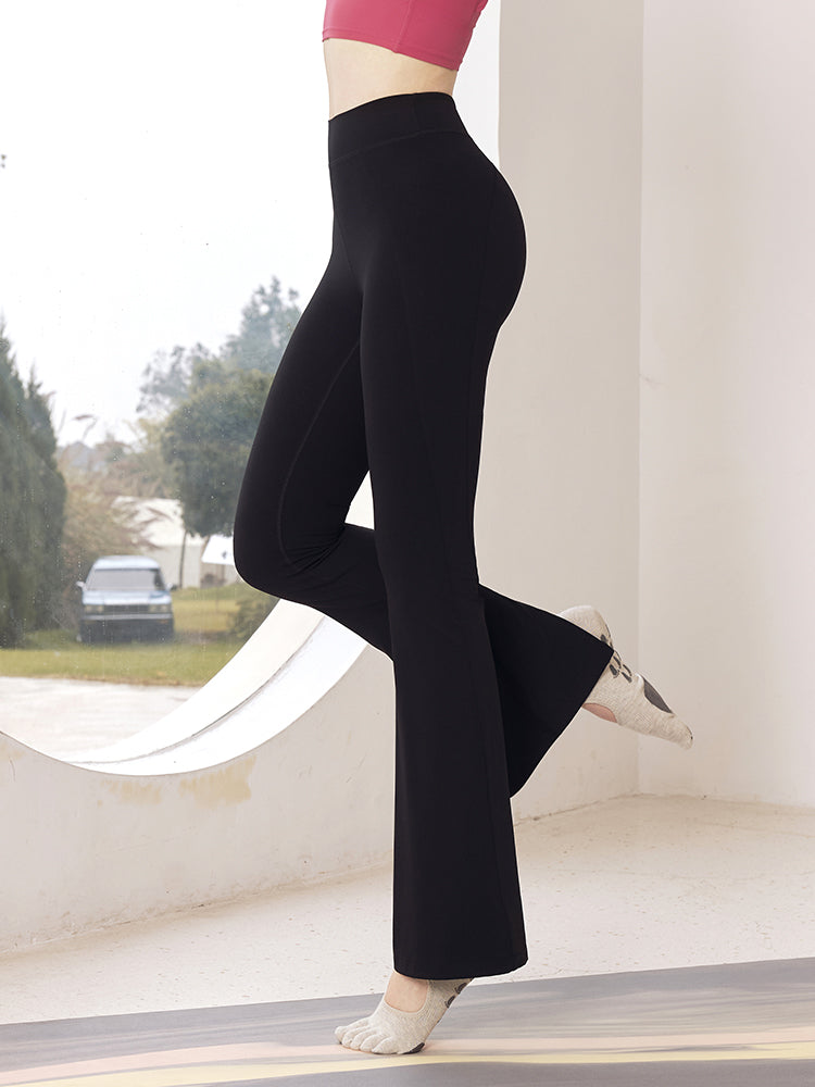 裾後ろスリット入り ミッドライズレギンス