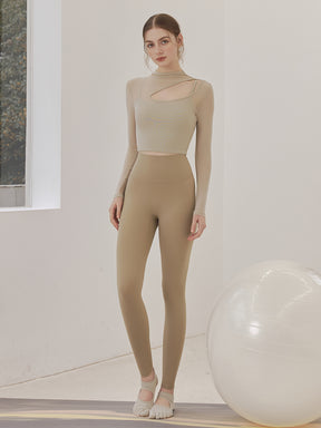 LYCRA®抗菌加工 ヒアルロン酸加工 美尻 レギンス　