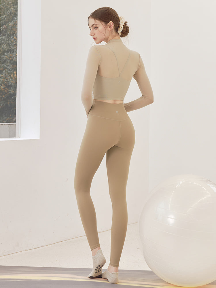 LYCRA®抗菌加工 ヒアルロン酸加工 美尻 レギンス　