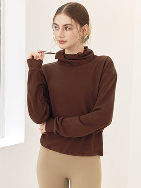 秋冬 両面起毛 ゆったりスウェット ドローストリング