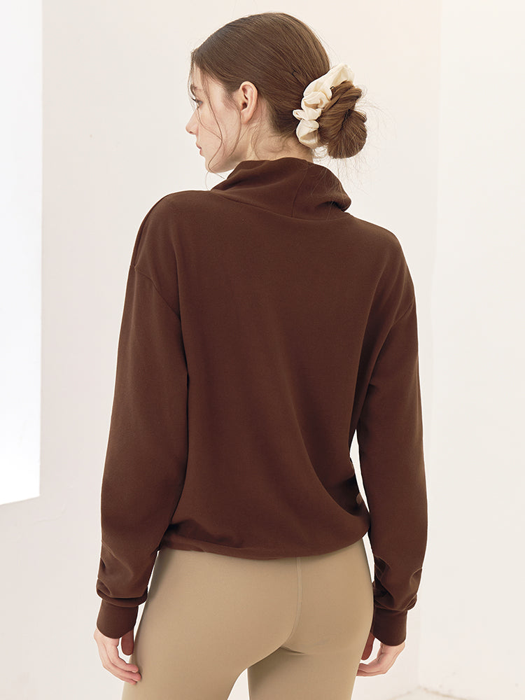 秋冬 両面起毛 ゆったりスウェット ドローストリング