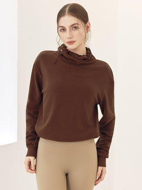 秋冬 両面起毛 ゆったりスウェット ドローストリング