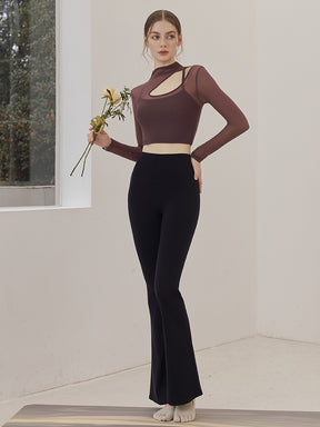 秋冬 裏起毛 美尻 フレアレギンス　