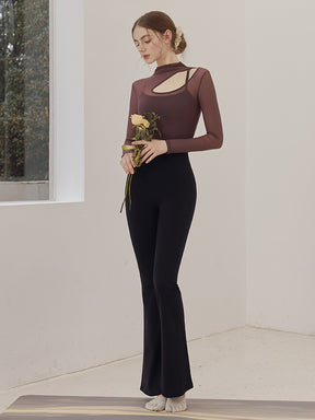 秋冬 裏起毛 美尻 フレアレギンス　