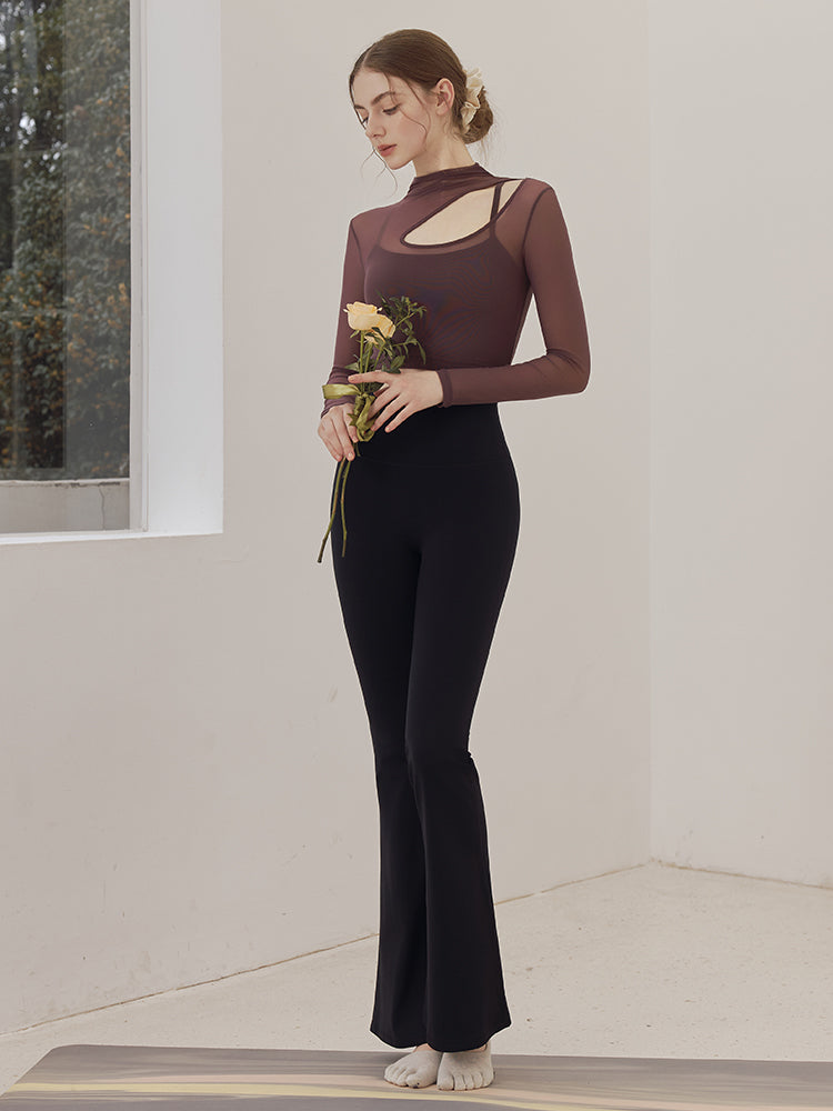 秋冬 裏起毛 美尻 フレアレギンス　