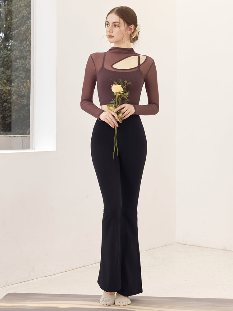 秋冬 裏起毛 美尻 フレアレギンス　