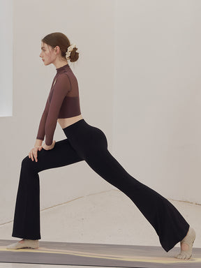 秋冬 裏起毛 美尻 フレアレギンス　