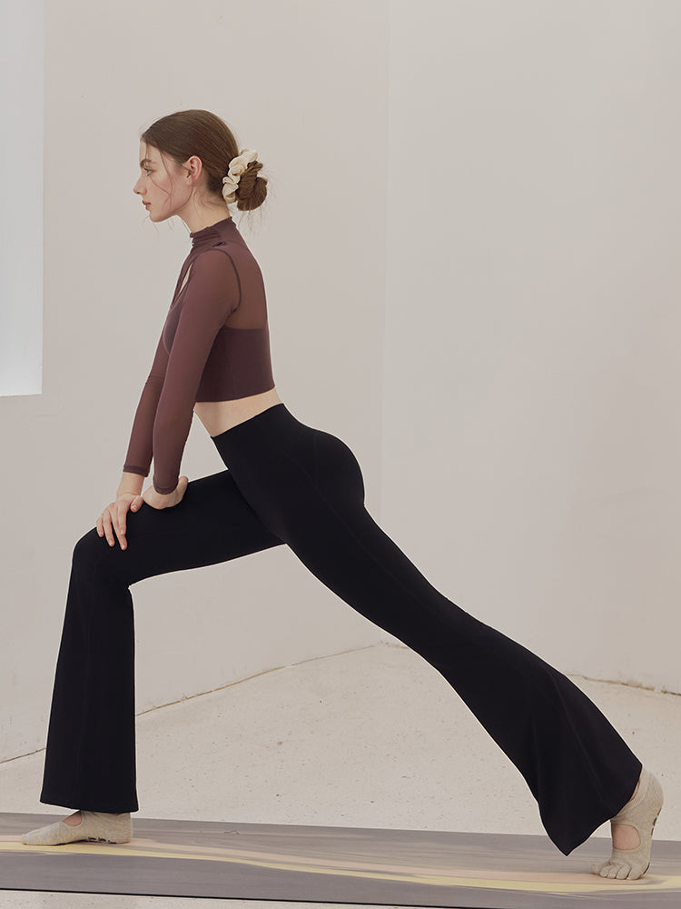 秋冬 裏起毛 美尻 フレアレギンス　