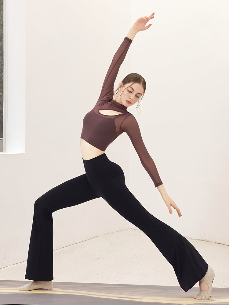 秋冬 裏起毛 美尻 フレアレギンス　