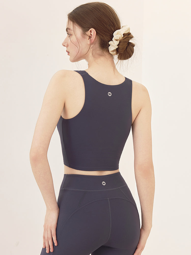 ダブルストラップ スポーツブラ パッド付き