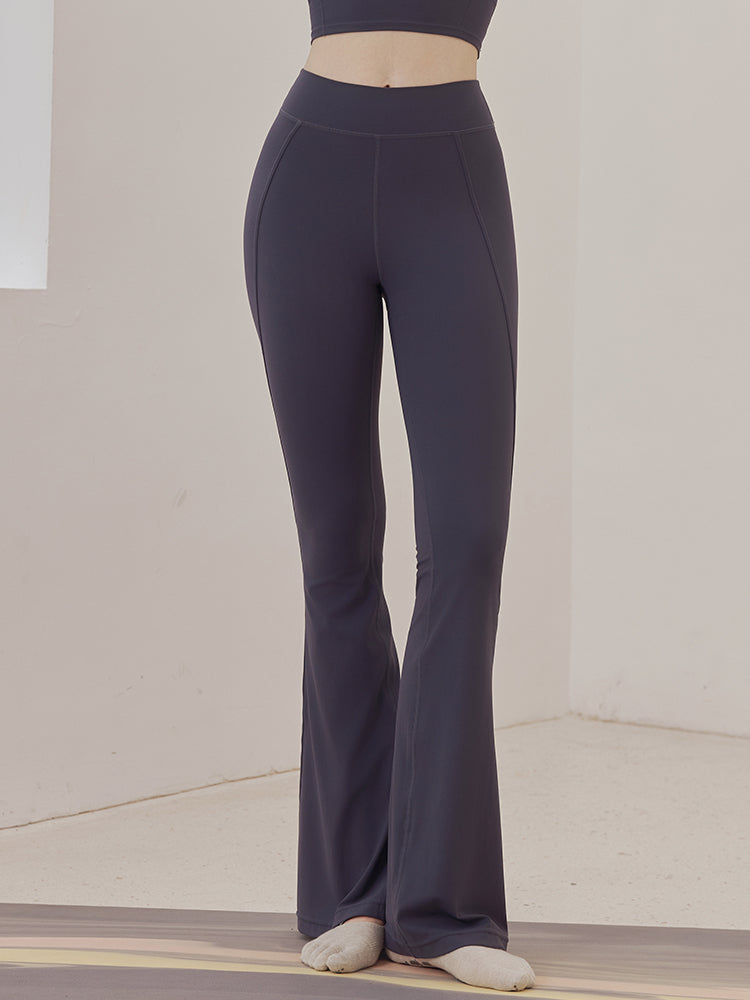 裾後ろスリット入り ミッドライズレギンス