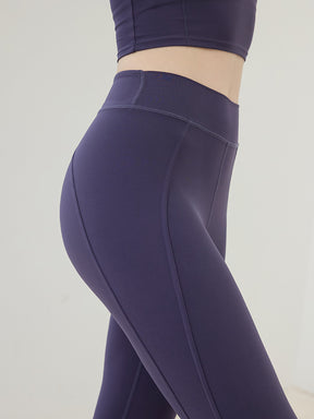 裾後ろスリット入り ミッドライズレギンス