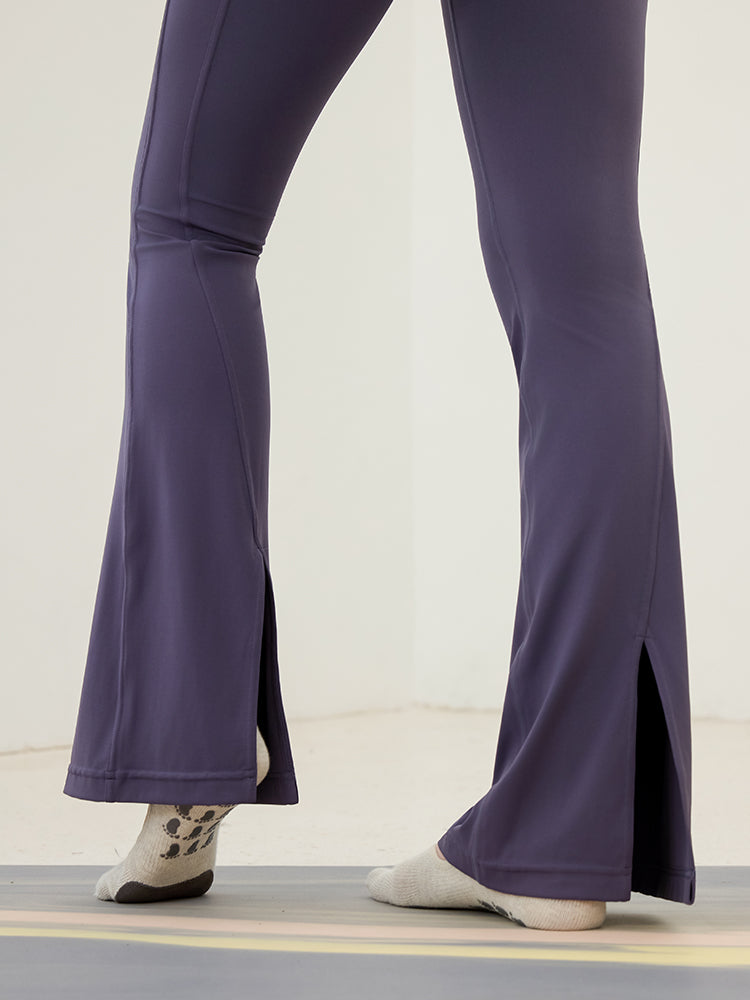 裾後ろスリット入り ミッドライズレギンス