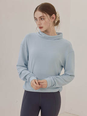 秋冬 両面起毛 ゆったりスウェット ドローストリング