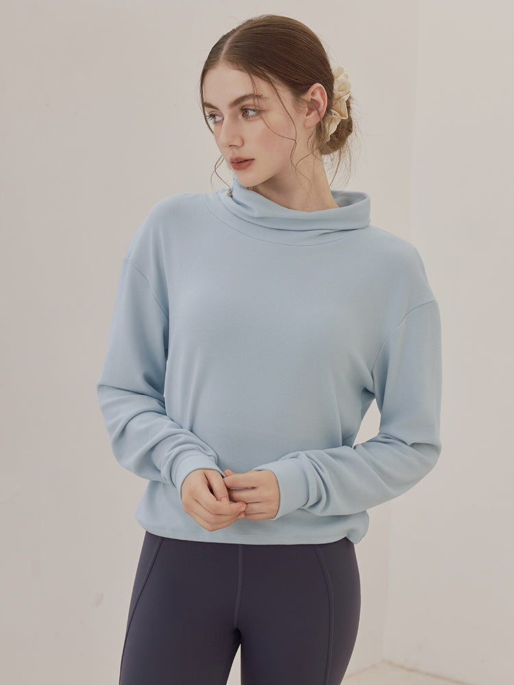 秋冬 両面起毛 ゆったりスウェット ドローストリング