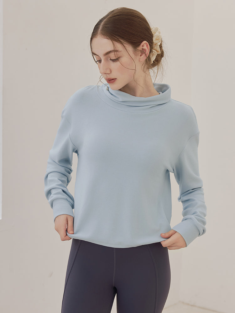 秋冬 両面起毛 ゆったりスウェット ドローストリング