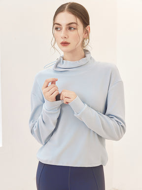 秋冬 両面起毛 ゆったりスウェット ドローストリング