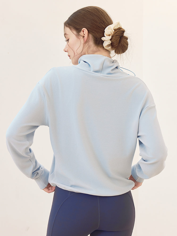 秋冬 両面起毛 ゆったりスウェット ドローストリング