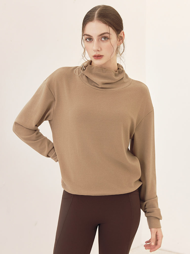 秋冬 両面起毛 ゆったりスウェット ドローストリング