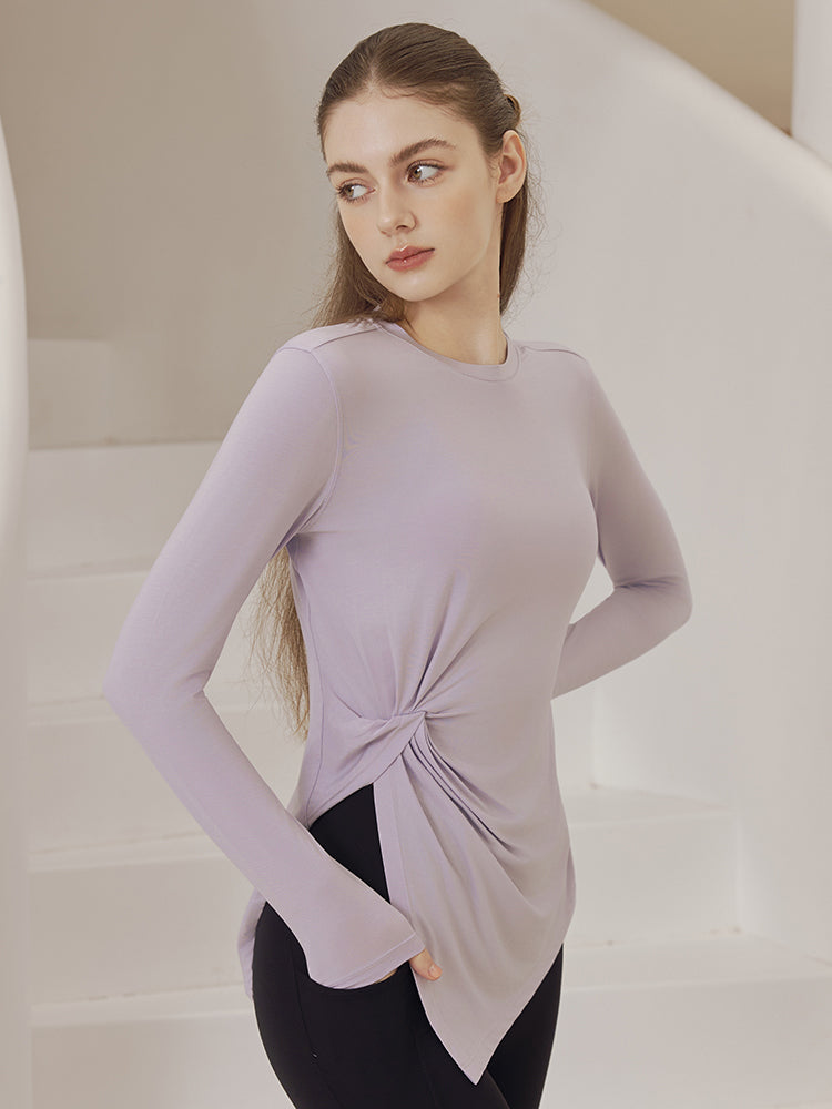 秋冬 アシンメトリーヘム 長袖 スライド入り　　　　　