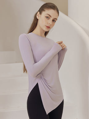 秋冬 アシンメトリーヘム 長袖 スライド入り　　　　　